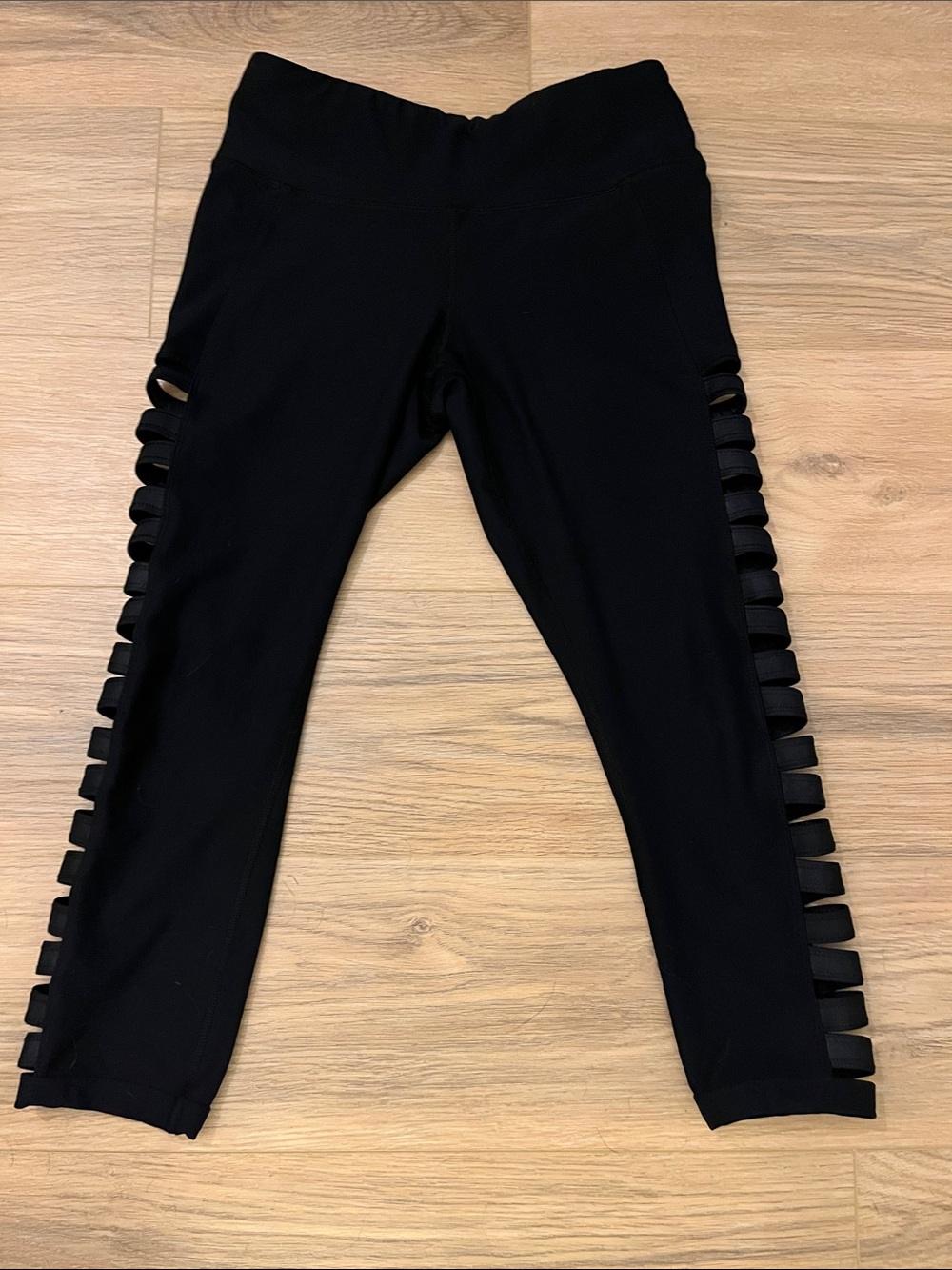 Reflex 90 Degree Black Strappy Side Leggings